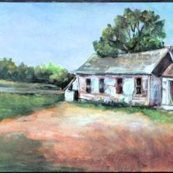 Once I Studied Here | Karen Thurlow | 10x20 Acrylic on Canvas | $295