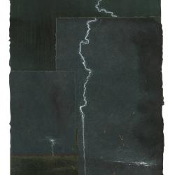 Be Quiet | Travis Hencey | pastel on collaged paper | $520 10x30.5 framed