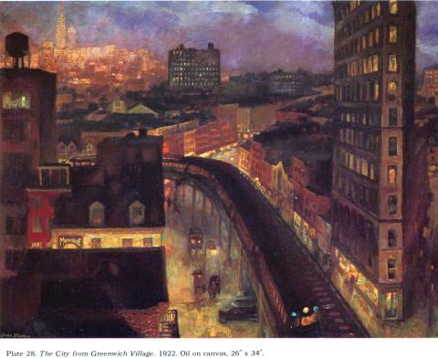 The City from Greenwich Village 1922