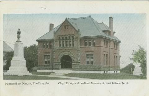The Clay Memorial Library (Jaffrey Public Library) in Jaffrey, New Hampshire