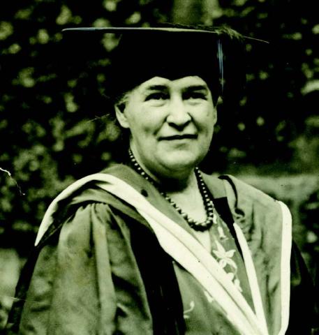 Willa Cather received an honorary doctor of letters degree from Princeton University, 1931. Willa Cather Foundation Collections and Archives at the National Willa Cather Center in Red Cloud, Nebraska, PHO-250-042