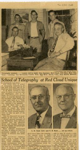 Telegraphy school clipping